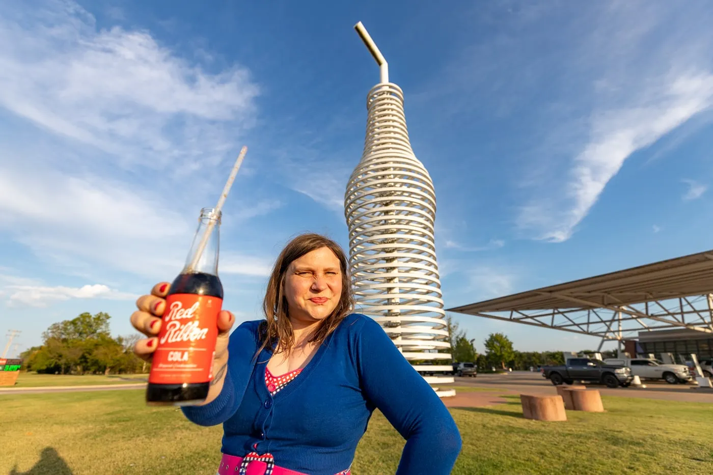 Pops 66 Soda Ranch & World's Largest Soda Bottle in Arcadia, Oklahoma Route 66 Roadside Attraction