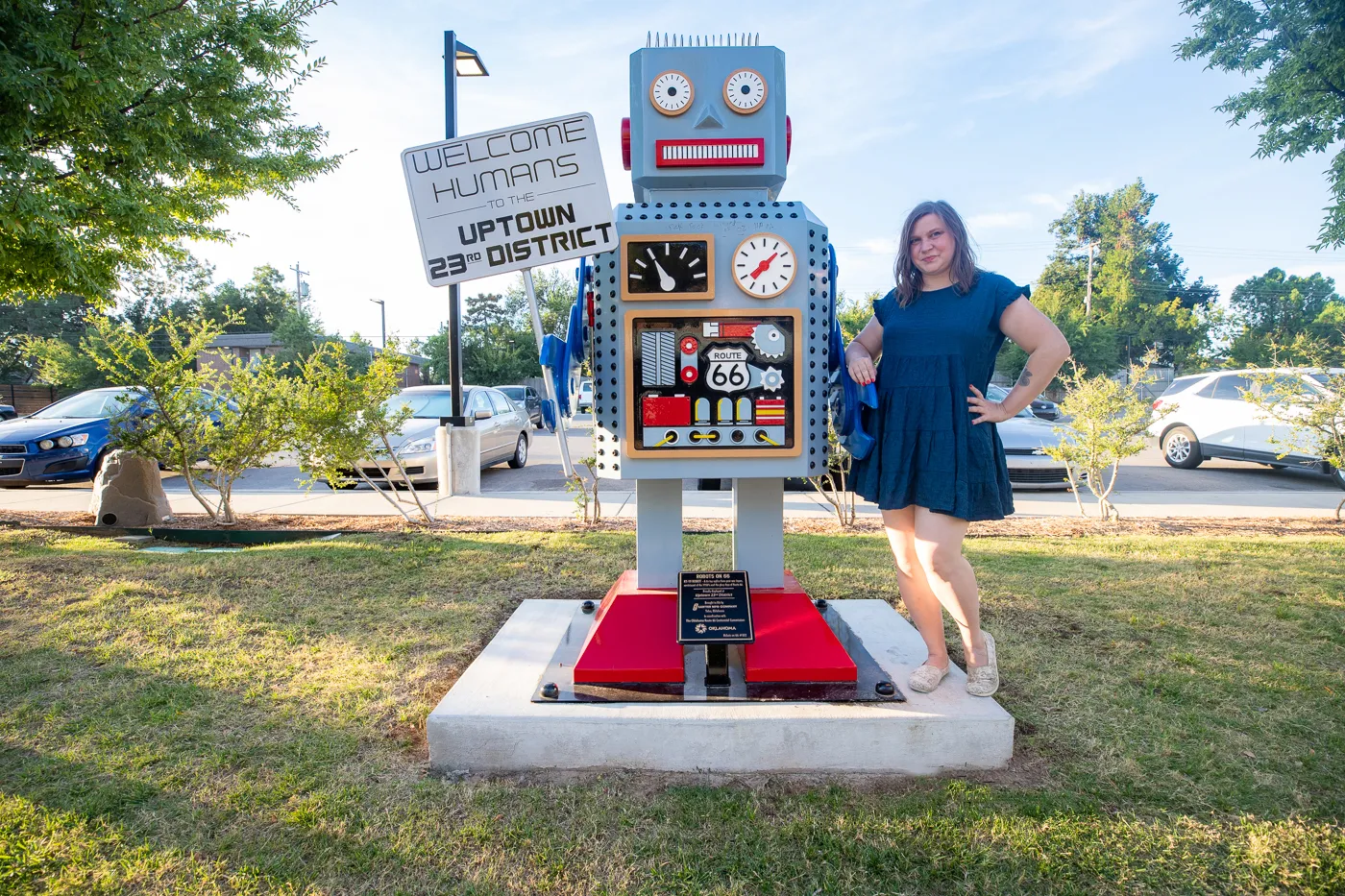 Robots on 66 in Oklahoma City - Route 66 roadside attraction