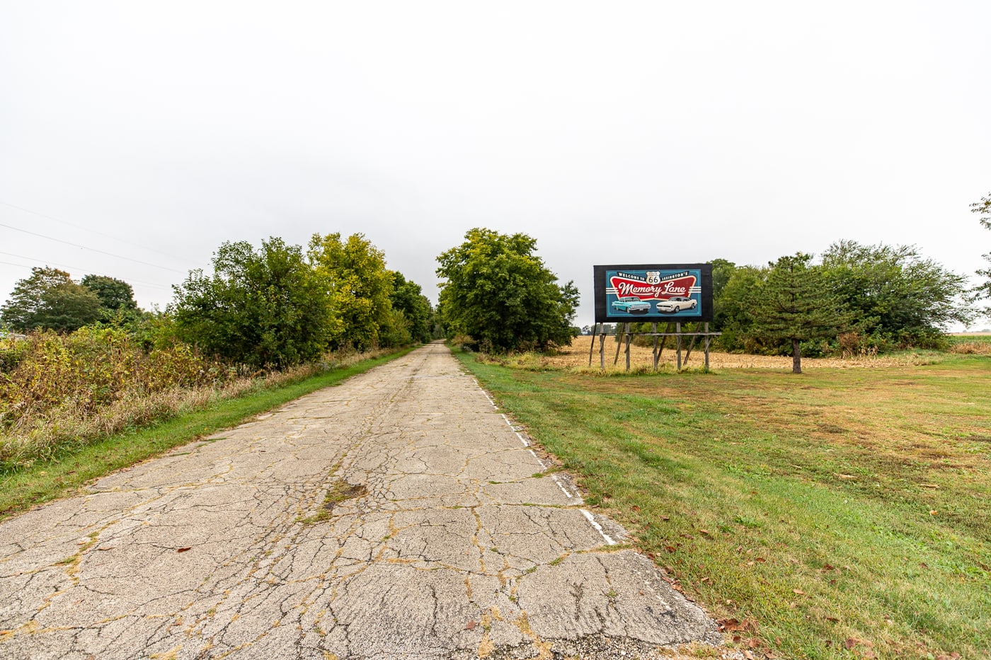 Billboard at Route 66 Memory Lane in Lexington, Illinois