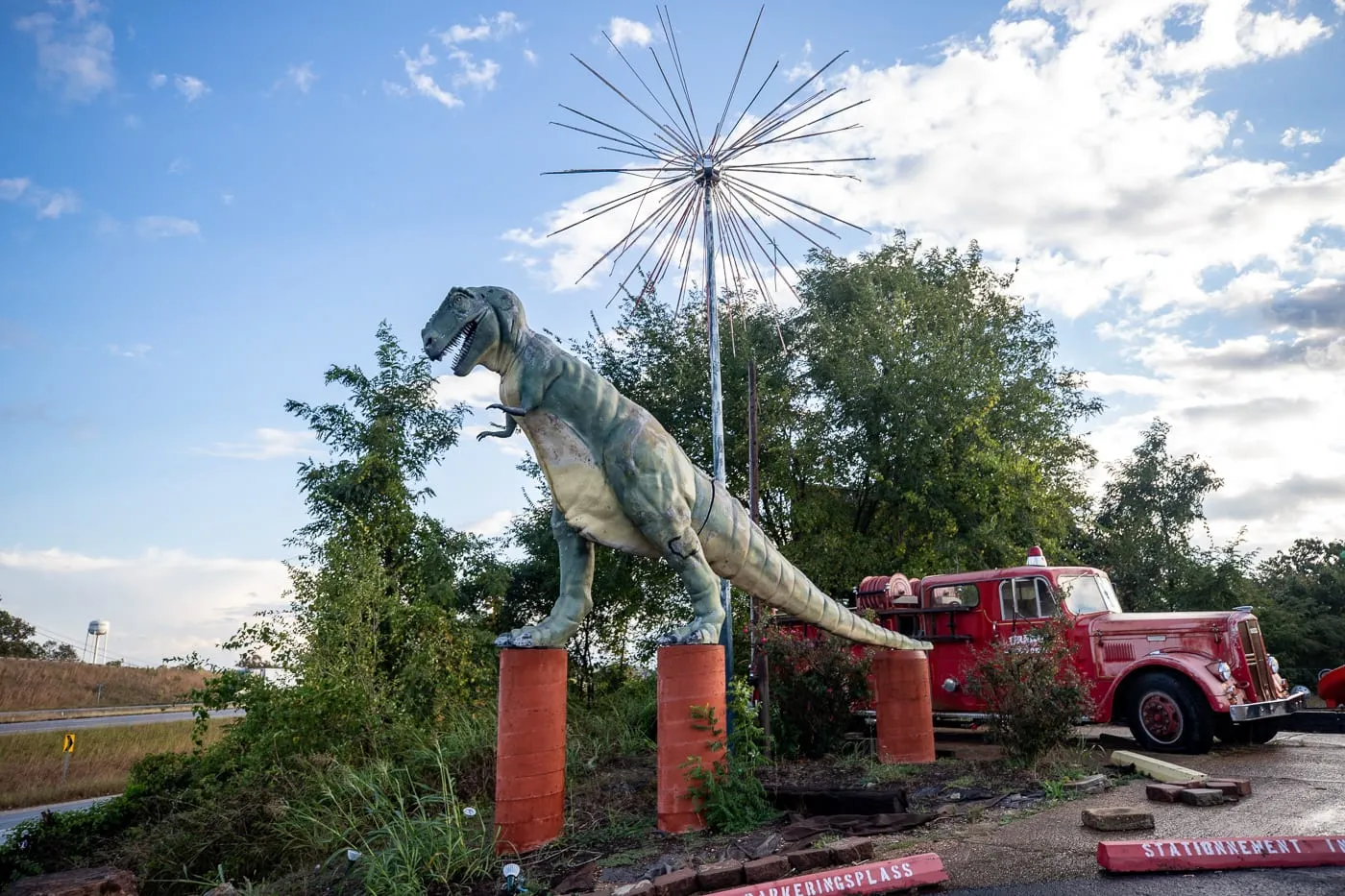 Dinosaurs at Uranus, Missouri and the Uranus Fudge Factory and General Store - Route 66 Roadside Attraction