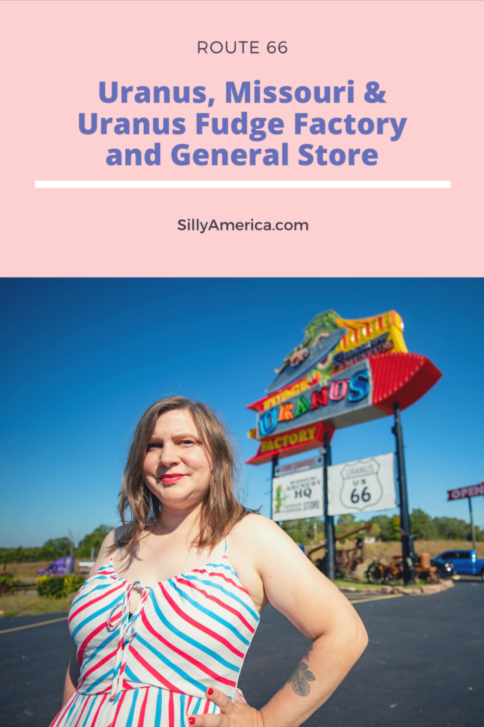 If you’re looking for a unique Route 66 attraction, you’ve got to pick Uranus. Uranus, Missouri that is. Visit the town on a Route 66 road trip, stop for fudge at Uranus Fudge Factory and General Store, and check out all of the weird Missouri roadside attractions while you're there! #Route66 #Route66RoadTrip #MissouriRoute66 #Missouri #MissouriRoadTrip #MissouriRoadsideAttractions #RoadsideAttractions #RoadsideAttraction #RoadsideAmerica #RoadTrip