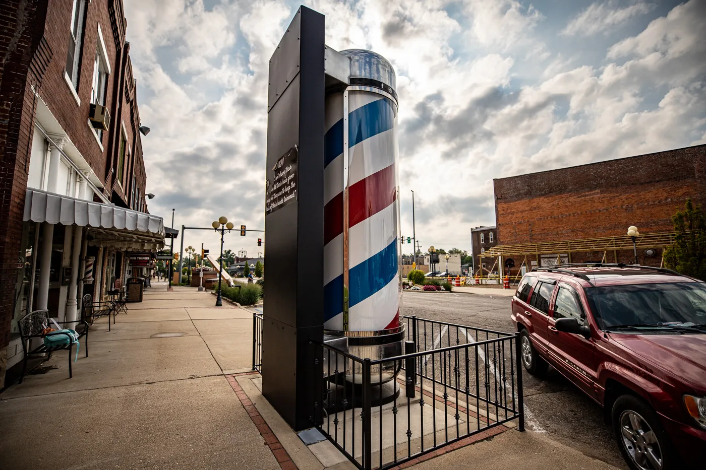 World's Largest Barbershop Pole in Casey, Illinois roadside attraction