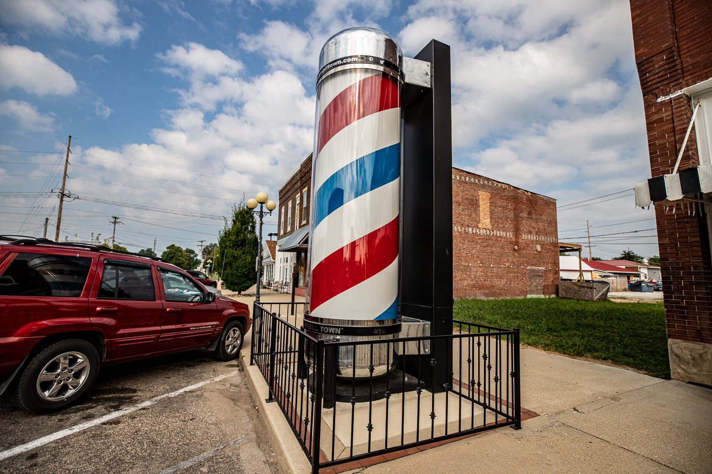 World's Largest Barbershop Pole in Casey, Illinois roadside attraction