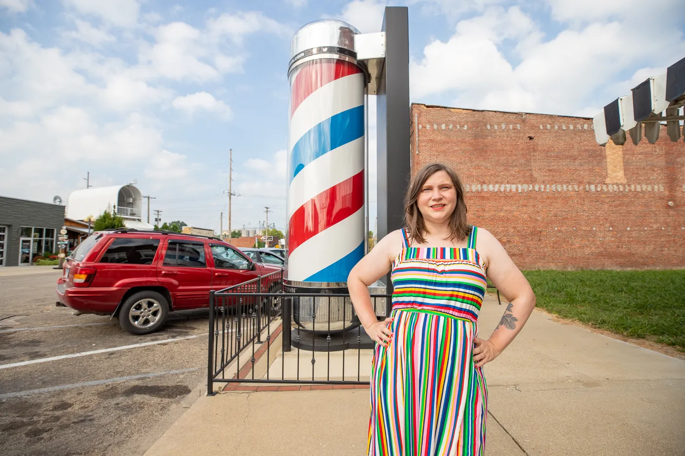 World's Largest Barbershop Pole in Casey, Illinois roadside attraction