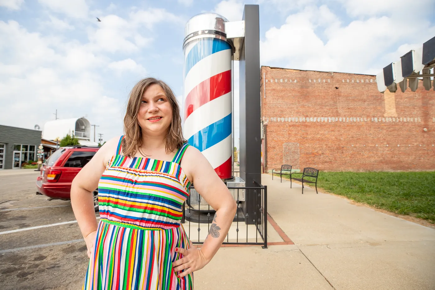 World's Largest Barbershop Pole in Casey, Illinois roadside attraction