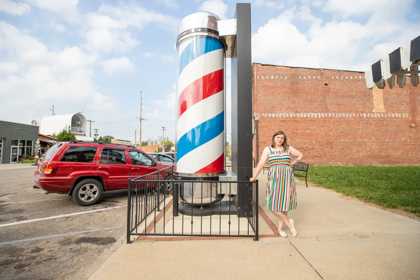 World's Largest Barbershop Pole in Casey, Illinois roadside attraction