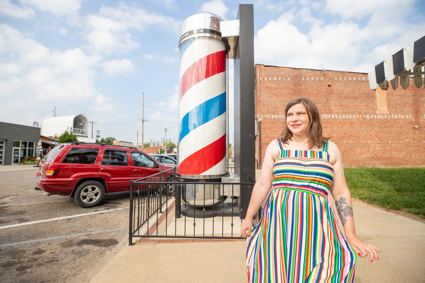 World's Largest Barbershop Pole in Casey, Illinois roadside attraction