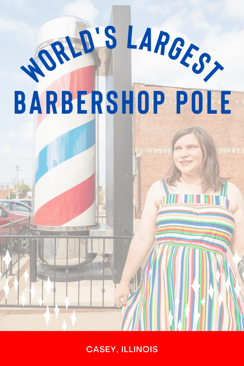 This Illinois roadside attraction might just be a cut above the rest — it’s the world’s largest barbershop pole in Casey, Illinois. At 14 feet tall and 3 feet 11 inches wide, this Illinois roadside attraction is a hair above ten times the size of the standard.  #IllinoisRoadsideAttractions #IllinoisRoadsideAttraction #RoadsideAttractions #RoadsideAttraction #RoadTrip #IllinoisRoadTrip #IllinoisWeekendGetaways #IllinoisWithKids #IllinoisRoadTripTravel