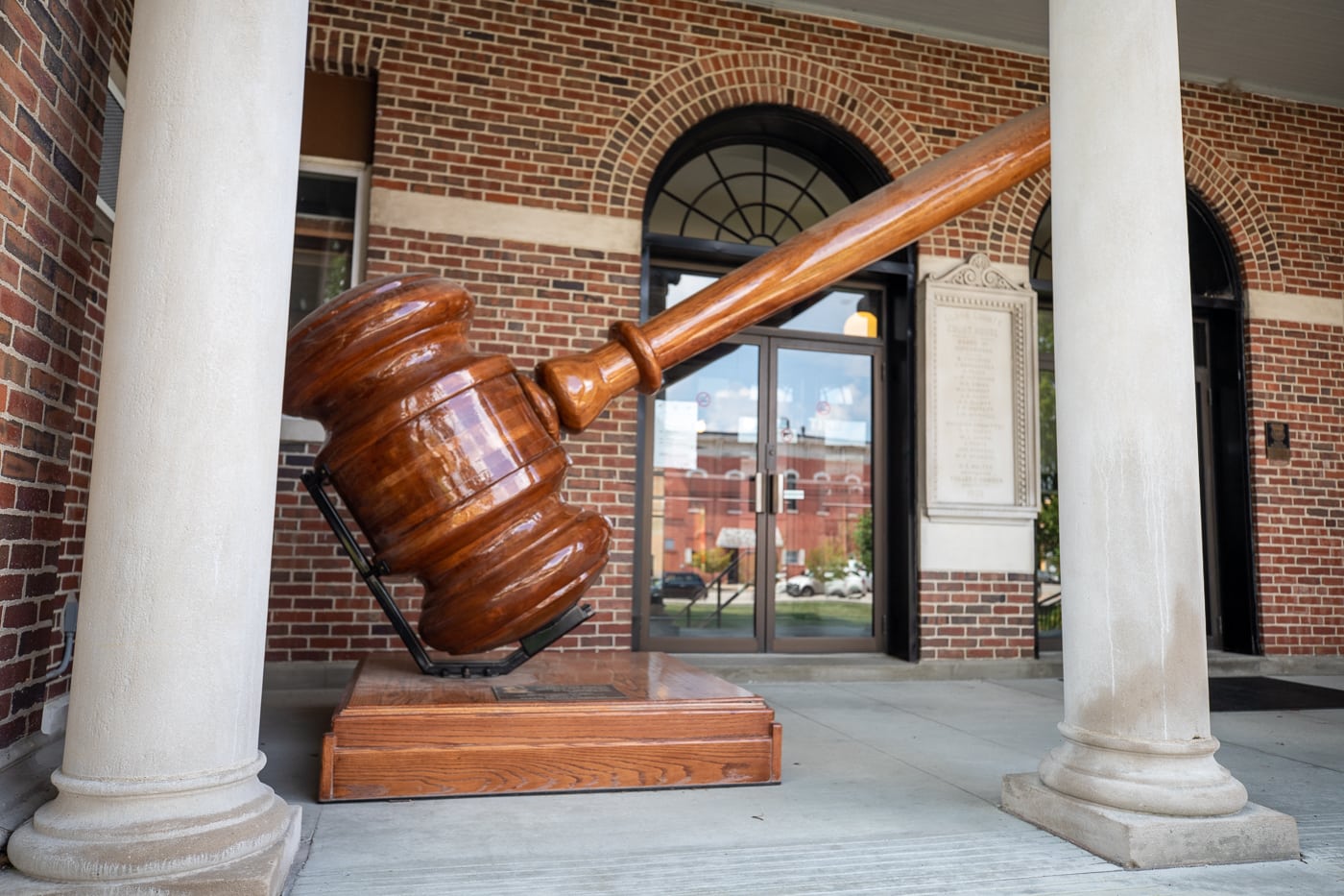 World's Largest Gavel in Marshall, Illinois roadside attraction