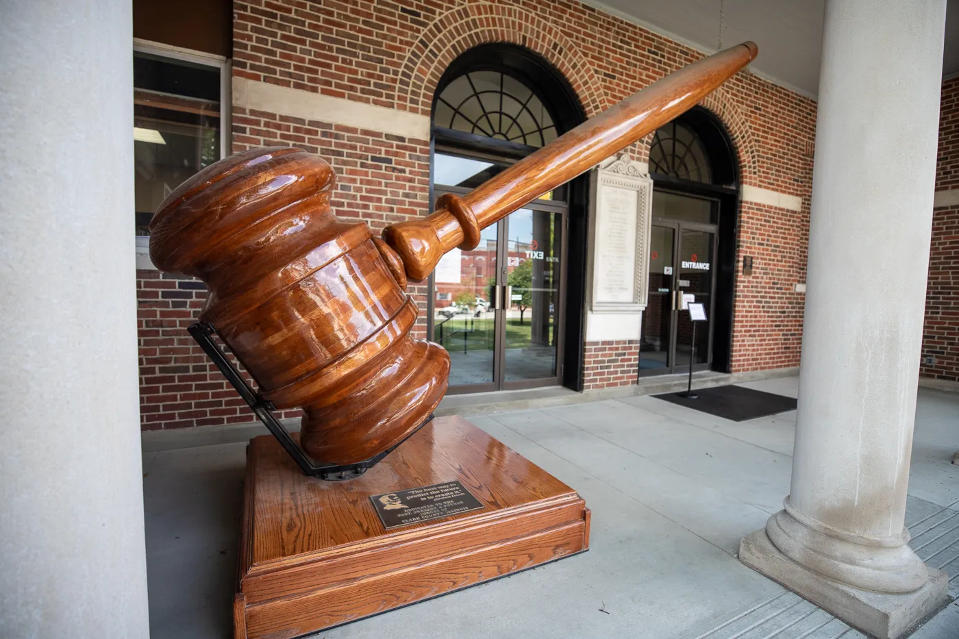 World's Largest Gavel in Marshall, Illinois roadside attraction