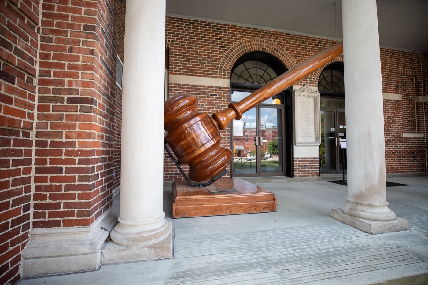 World's Largest Gavel in Marshall, Illinois roadside attraction