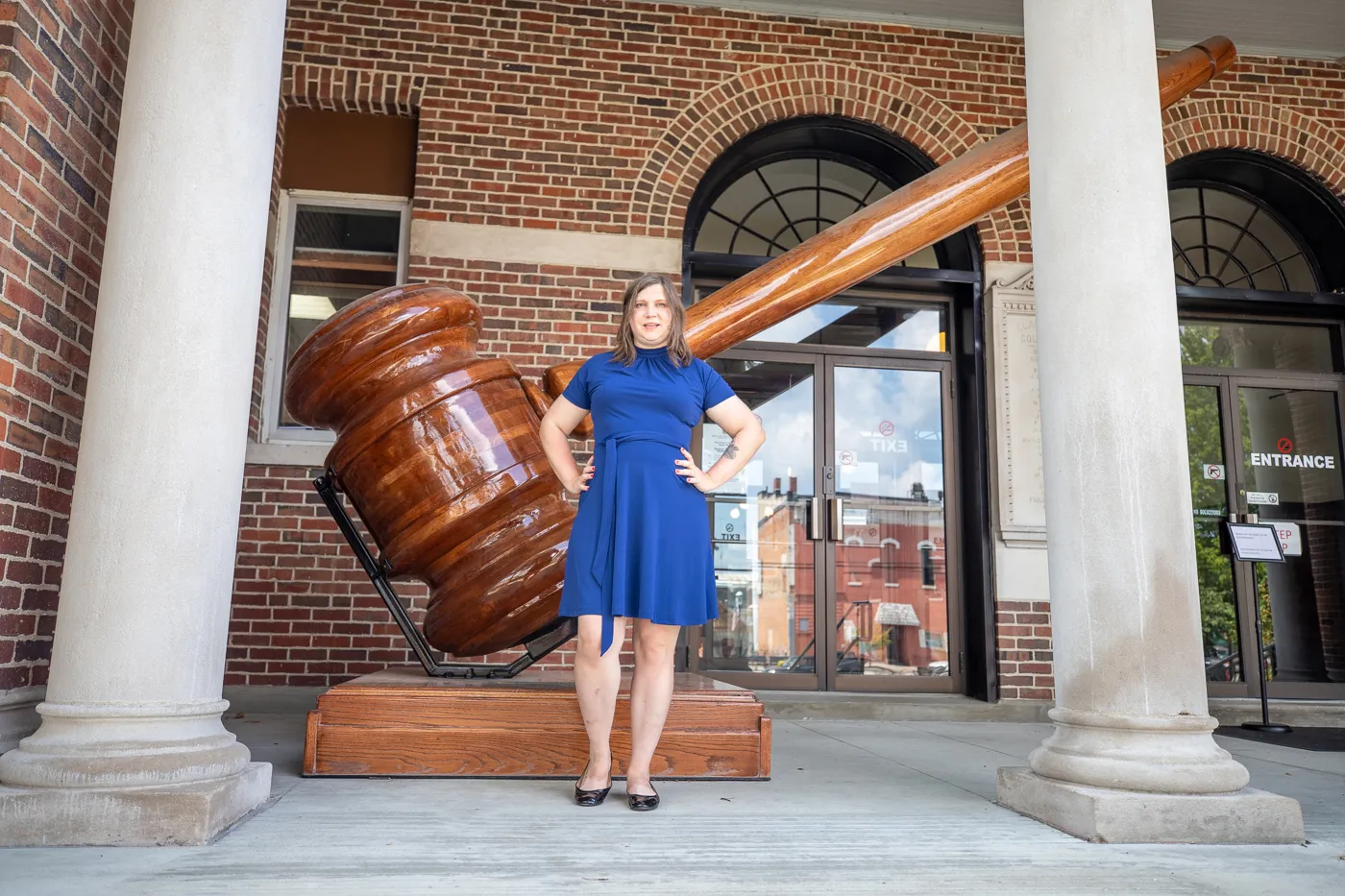 World's Largest Gavel in Marshall, Illinois roadside attraction