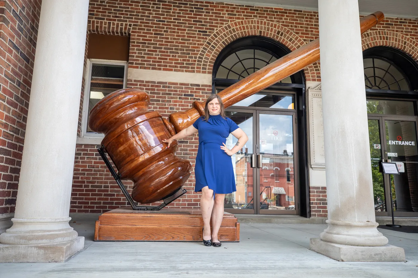 World's Largest Gavel in Marshall, Illinois roadside attraction