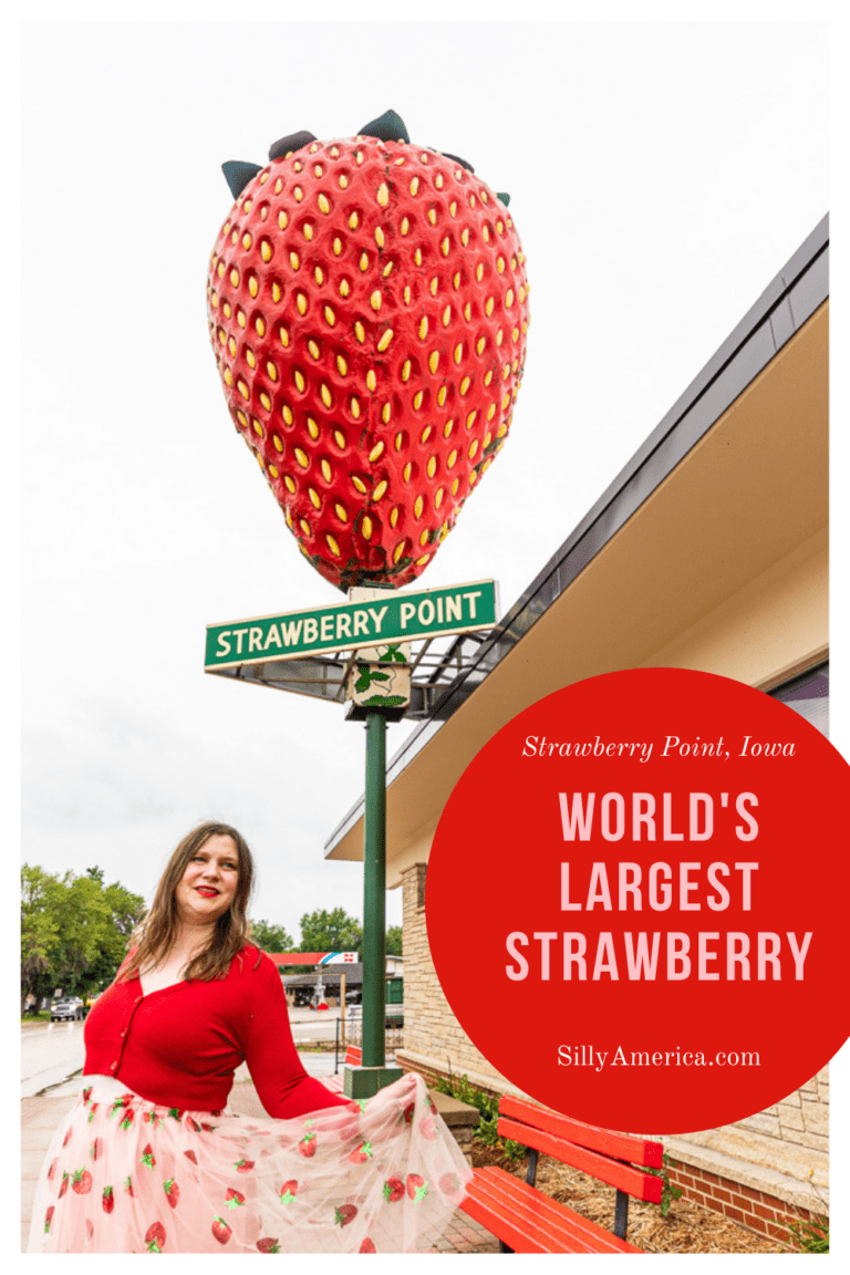 World's Largest Strawberry in Strawberry Point, Iowa Silly America