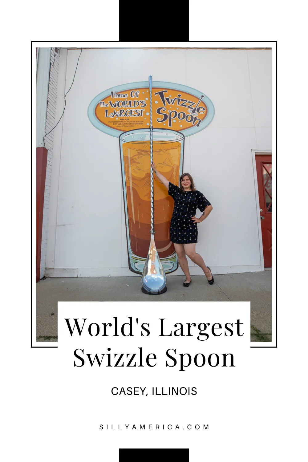 Casey, Illinois is a small town known for its big things. The town is home to over thirty roadside attractions, including twelve record holding world's largest things! If you love your drinks stirred, not shaken, get ready to drink up and come visit the world’s largest swizzle spoon in Casey, Illinois.  #IllinoisRoadsideAttractions #IllinoisRoadsideAttraction #RoadsideAttractions #RoadsideAttraction #RoadTrip #IllinoisRoadTrip #WorldsLargestThings
