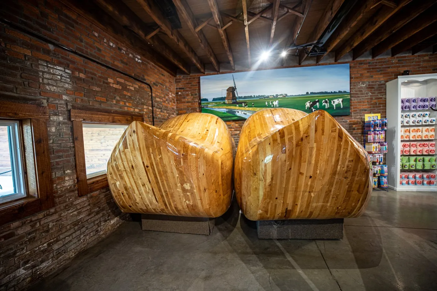 World's Largest Wooden Shoes in Casey, Illinois roadside attraction