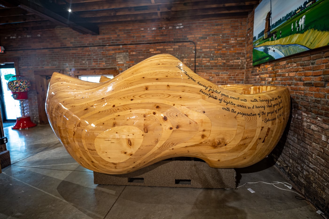 World's Largest Wooden Shoes in Casey, Illinois roadside attraction