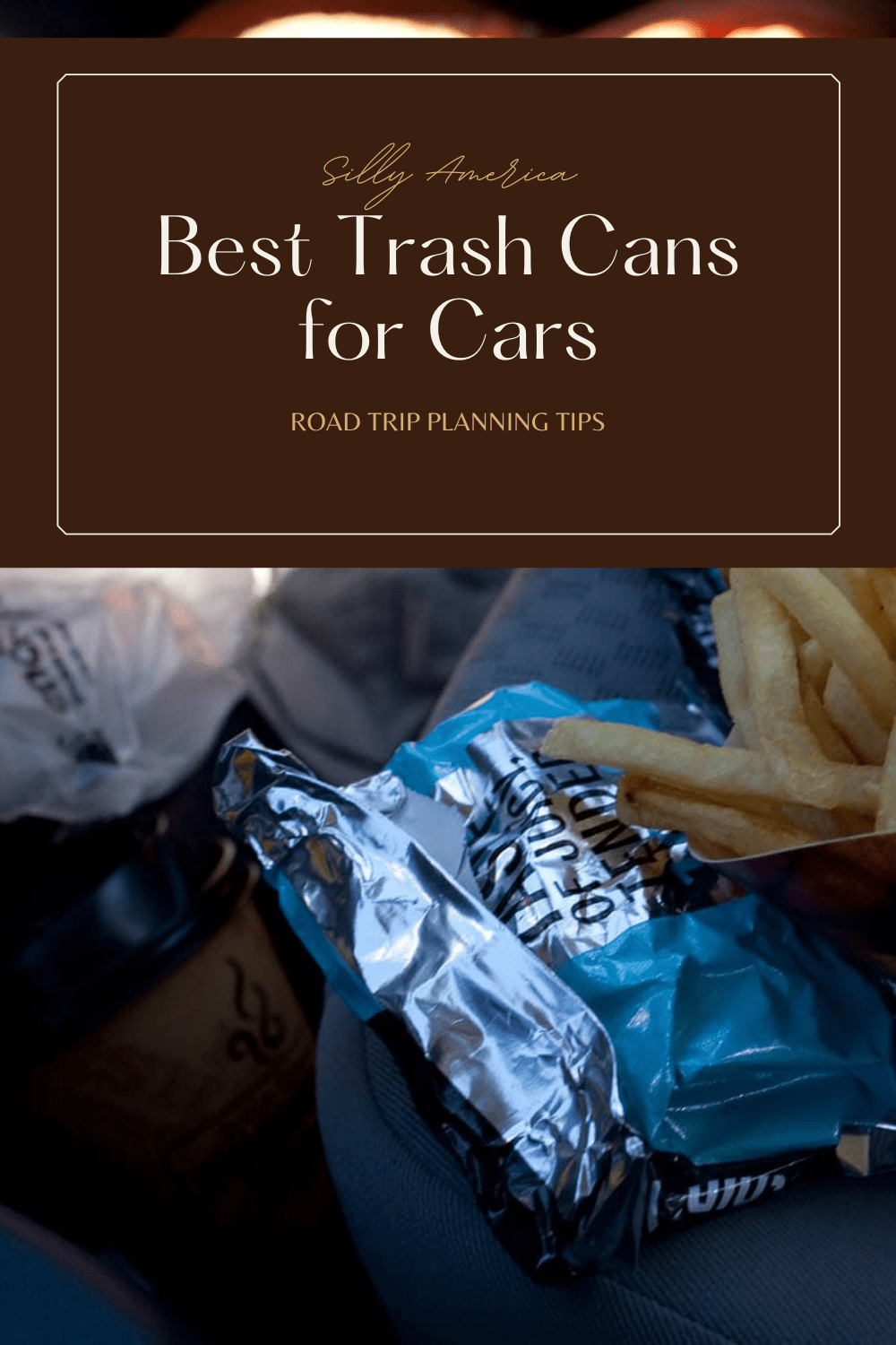 Cars can get messy...especially if you're spending days on end driving on a road trip. Fast food bags, napkins, gas station receipts, coffee cups, and more can start piling up. But you can help corral that clutter by picking out one of the best trash cans for cars that will keep your cabin organized and clean. A car garbage can is a great investment and definitely should be on your list of road trip essentials. #RoadTripEssentials #LongRoadTripEssentials #RoadTripEssentialsForCars