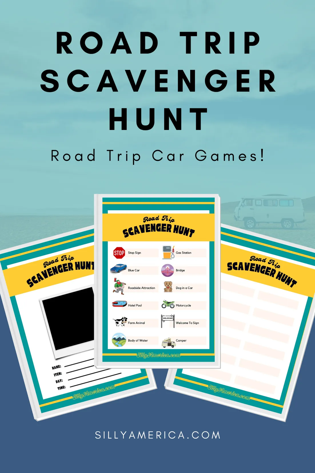 A road trip scavenger hunt is a fun game that keeps everyone in the car engaged! Print off a list of things to see on a road trip and keep your eyes peeled, and then award points for who sees the most and who sees what first. Play this fun road trip game on your next long car trip!  #RoadTripGames #RoadTripGamesForAdults #RoadTripGamesForTeens #RoadTripGamesForKids #FamilyRoadTripGames #RoadTripGamesF0rCouples #PrintableRoadTripGames #CarRides #RoadTripGamesWithFriends #DIYRoadTripGames 