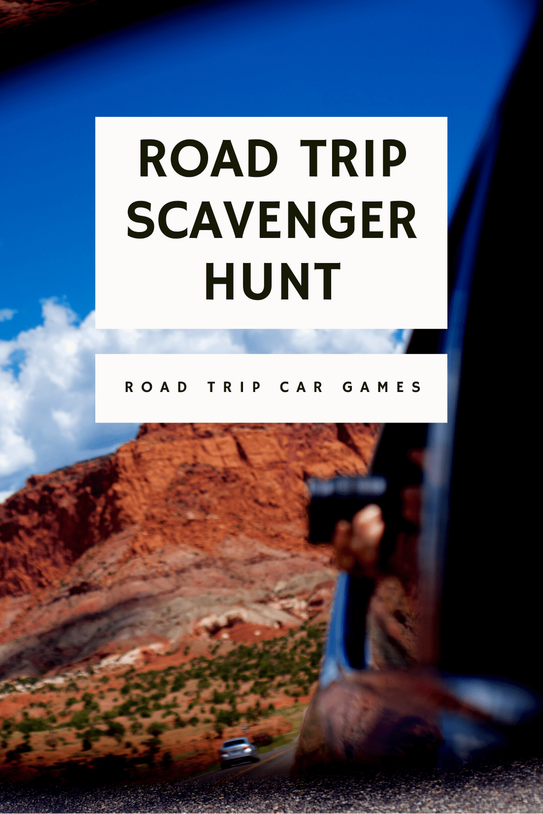 A road trip scavenger hunt is a fun game that keeps everyone in the car engaged! Print off a list of things to see on a road trip and keep your eyes peeled, and then award points for who sees the most and who sees what first. Play this fun road trip game on your next long car trip!  #RoadTripGames #RoadTripGamesForAdults #RoadTripGamesForTeens #RoadTripGamesForKids #FamilyRoadTripGames #RoadTripGamesF0rCouples #PrintableRoadTripGames #CarRides #RoadTripGamesWithFriends #DIYRoadTripGames 