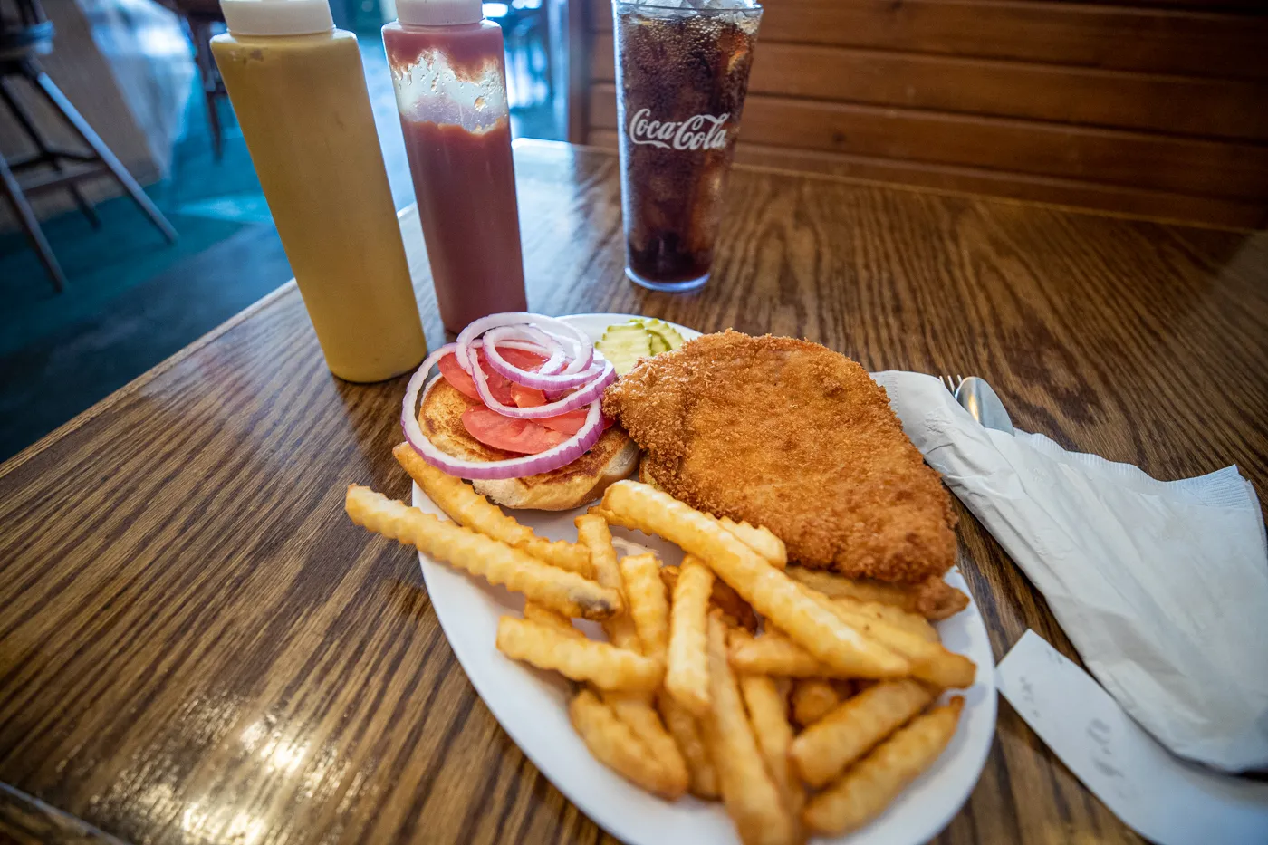 Pork sandwich at Murphy's Bar and Grill in Riverside, Iowa