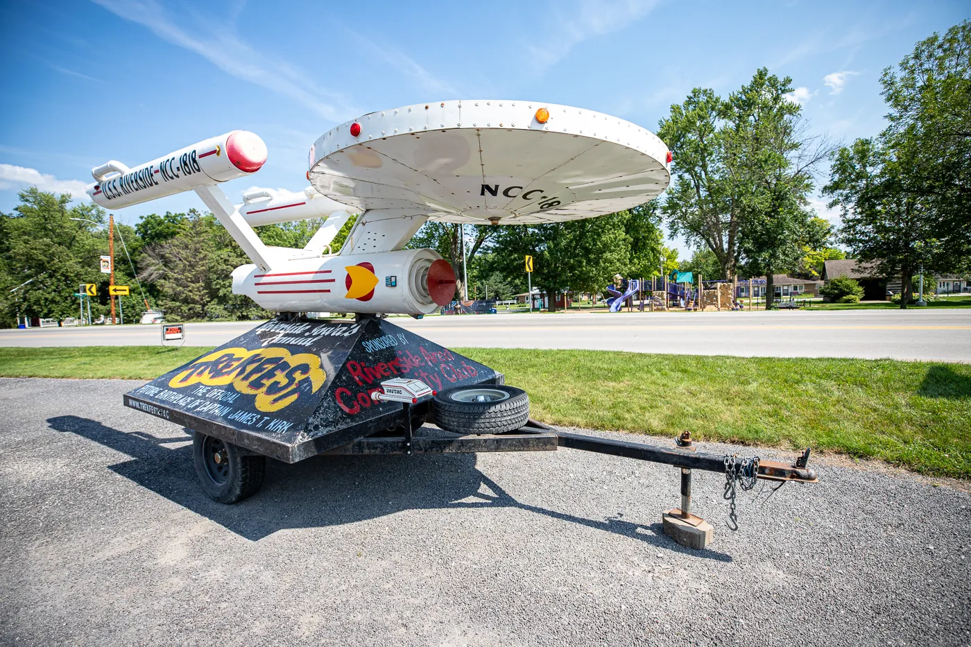 The USS Riverside NCC-1818 - replica of the Star Trek USS Enterprise - in Riverside, Iowa