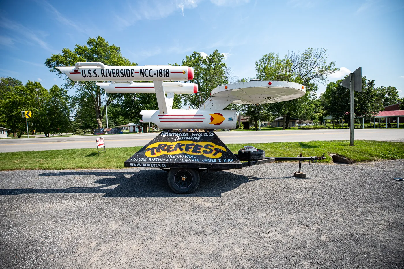 The USS Riverside NCC-1818 - replica of the Star Trek USS Enterprise - in Riverside, Iowa