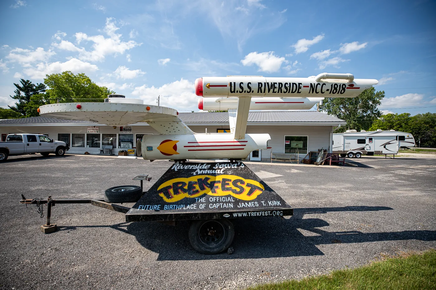 The USS Riverside NCC-1818 - replica of the Star Trek USS Enterprise - in Riverside, Iowa