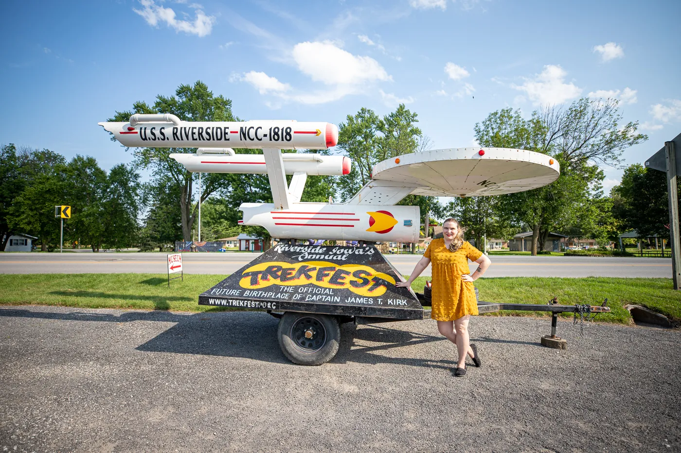 The USS Riverside NCC-1818 - replica of the Star Trek USS Enterprise - in Riverside, Iowa