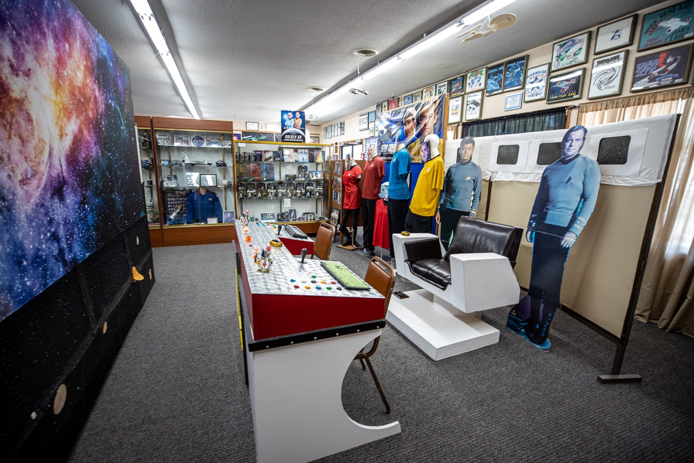 Model of a command station at the Voyage Home History Center in Riverside Iowa. A Star Trek Museum in the future birthplace of Captain James T. Kirk of Star Trek fame.