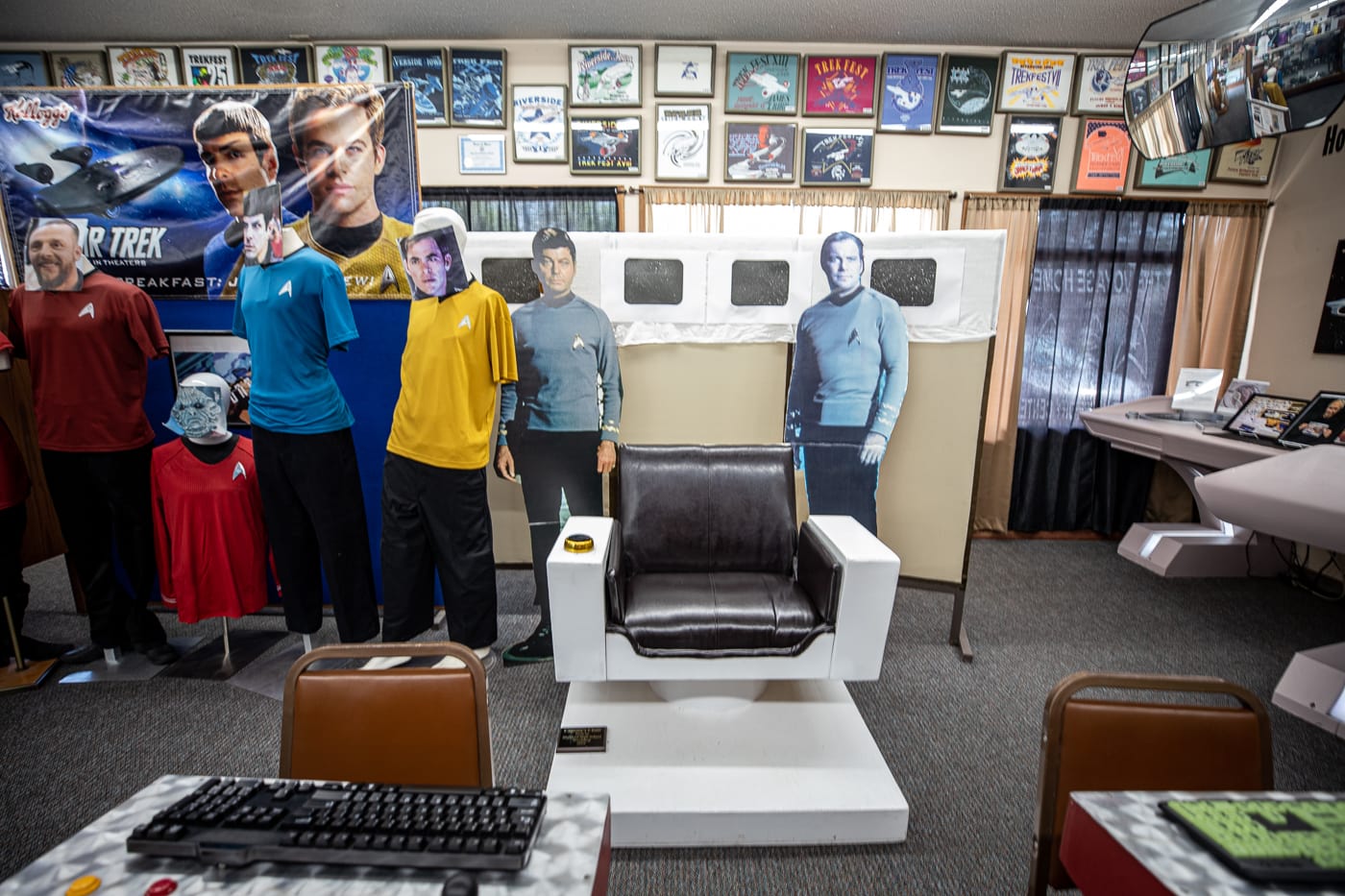 Model of a command station at the Voyage Home History Center in Riverside Iowa. A Star Trek Museum in the future birthplace of Captain James T. Kirk of Star Trek fame.