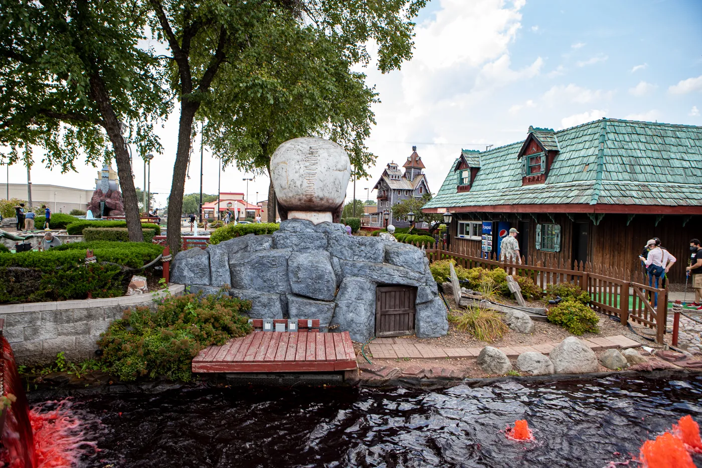 Haunted Trails mini golf in Burbank, Illinois