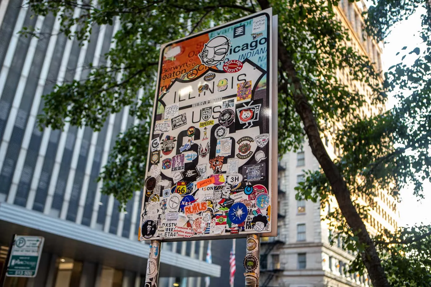 Historic Route 66 Begin Sign in Chicago, Illinois