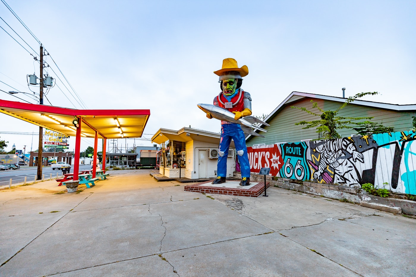 Buck Atom Space Cowboy Muffler Man on Route 66 in Tulsa, Oklahoma