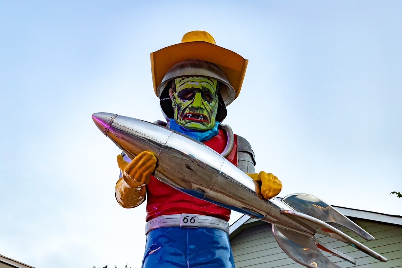 Buck Atom Space Cowboy Muffler Man on Route 66 in Tulsa, Oklahoma