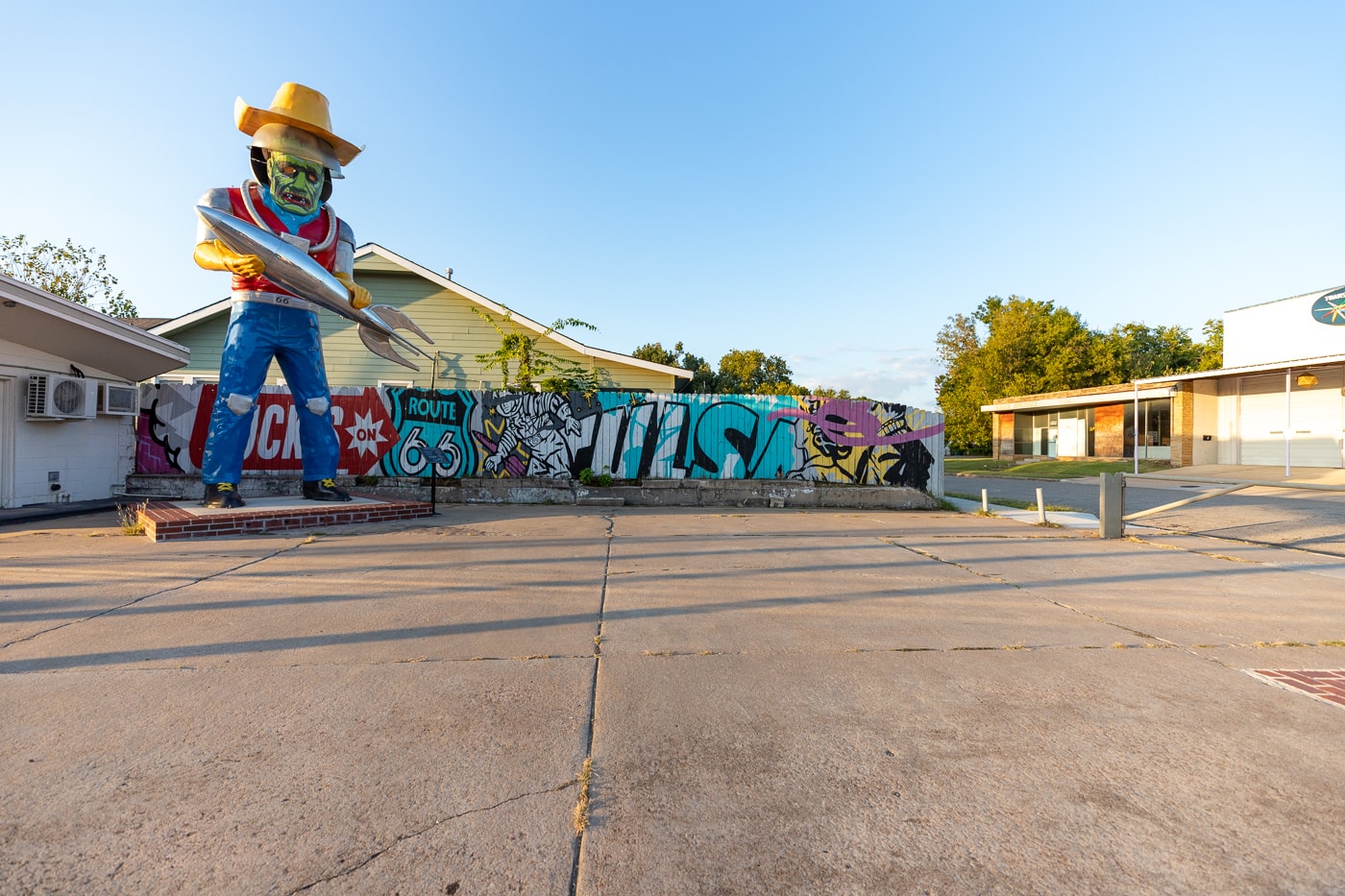 Buck Atom Space Cowboy Muffler Man on Route 66 in Tulsa, Oklahoma