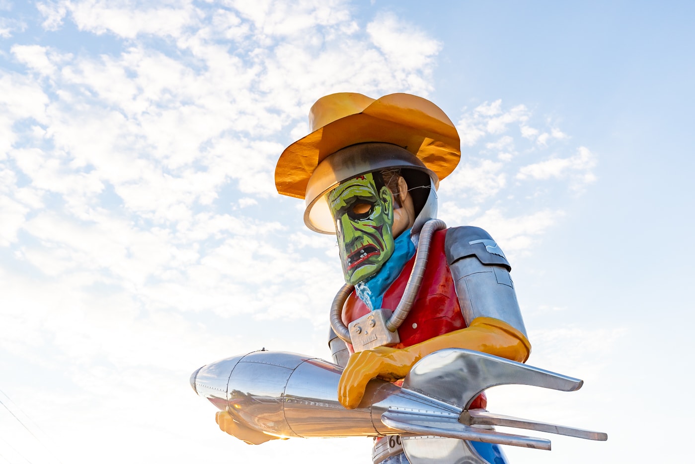 Buck Atom Space Cowboy Muffler Man on Route 66 in Tulsa, Oklahoma