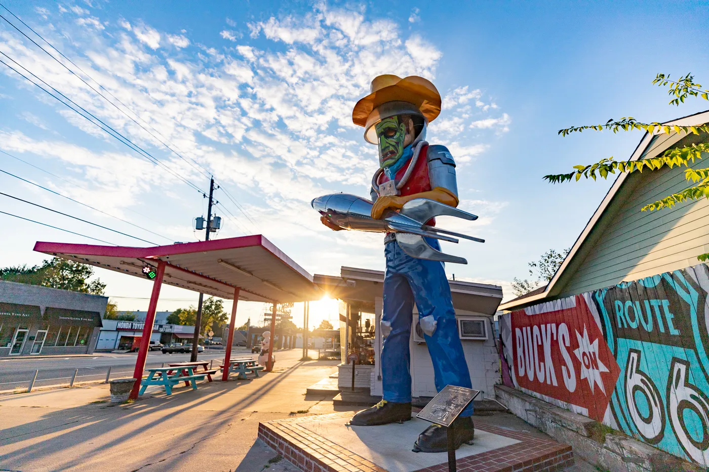 Buck Atom Space Cowboy Muffler Man on Route 66 in Tulsa, Oklahoma