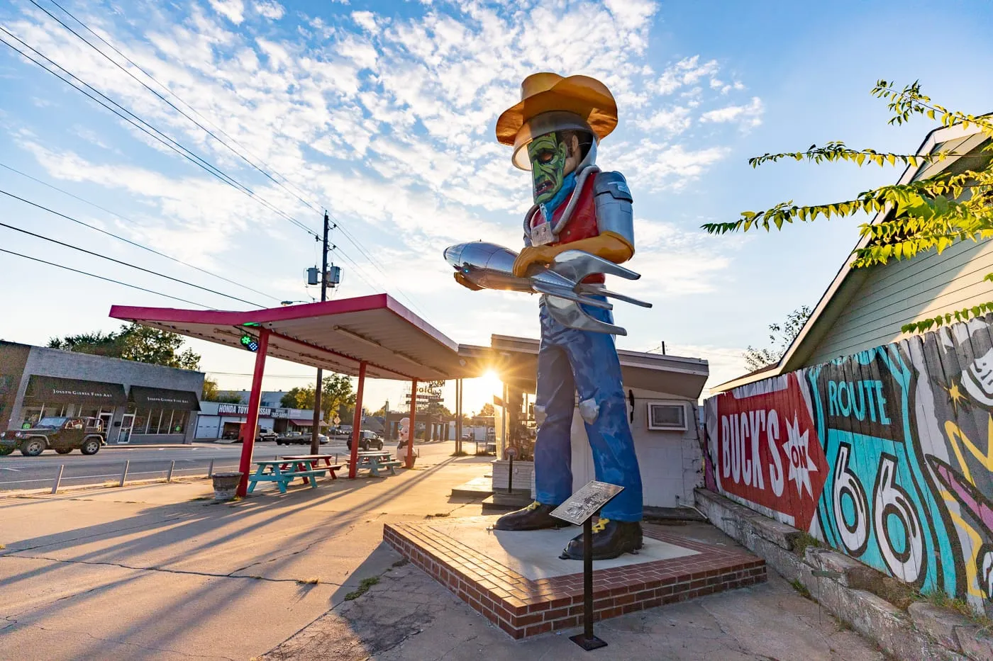 Buck Atom Space Cowboy Muffler Man on Route 66 in Tulsa, Oklahoma