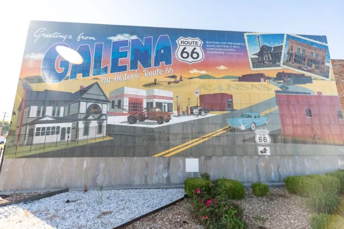Greetings from Galena mural in Galena, Kansas on Route 66