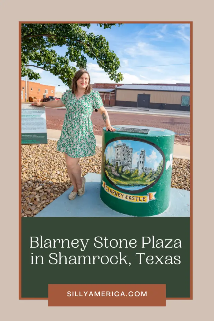 They say that kissing the Blarney Stone will give you the gift of eloquence. And it's a good thing, because you will want to tell everyone about this roadside attraction: the Blarney Stone in Shamrock, Texas…that's right, Texas, not Ireland. Visit this Texas roadside attraction on a Route 66 road trip. #RoadTrips #RoadTripStop #Route66 #Route66RoadTrip #TexasRoute66 #Texas #TexasRoadTrip #TexasRoadsideAttractions #RoadsideAttractions #RoadsideAttraction #RoadsideAmerica #RoadTrip
