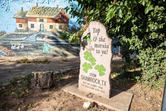 Fake Blarney Stone in Shamrock, Texas