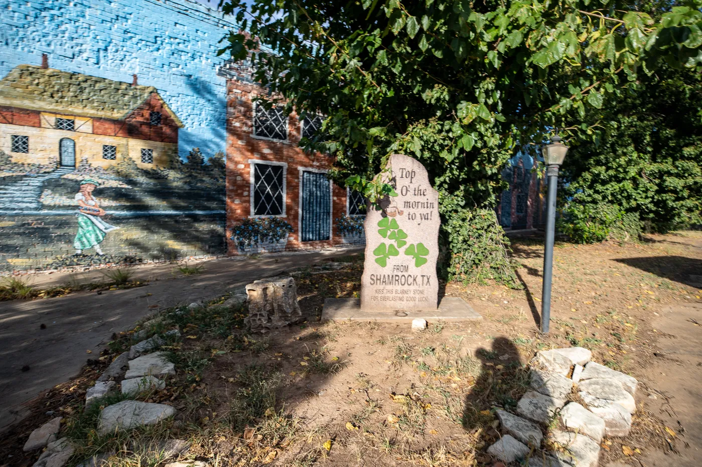 Fake Blarney Stone in Shamrock, Texas