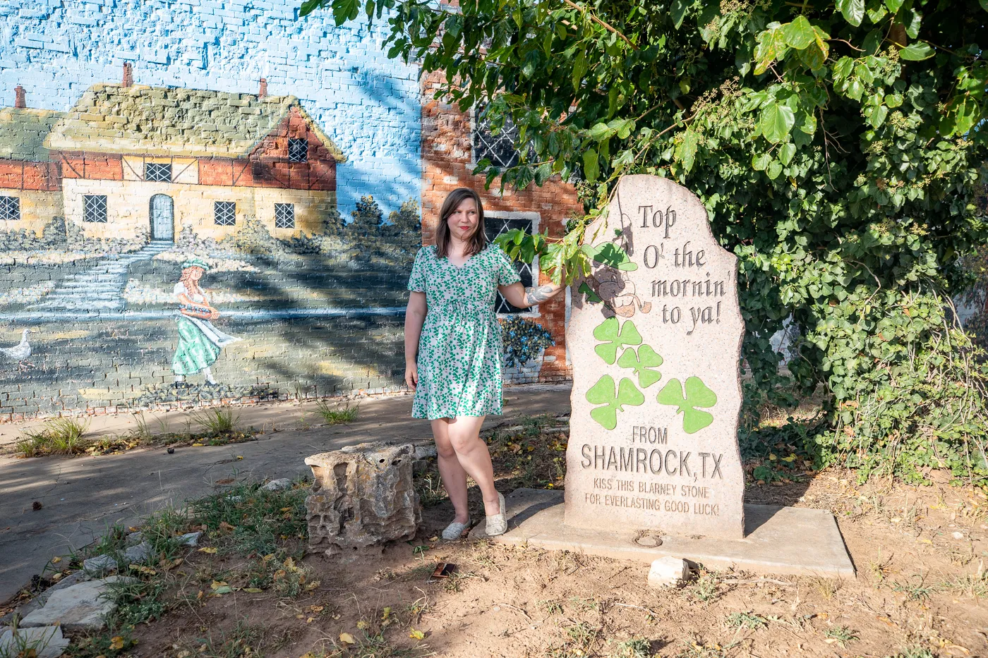 Fake Blarney Stone in Shamrock, Texas