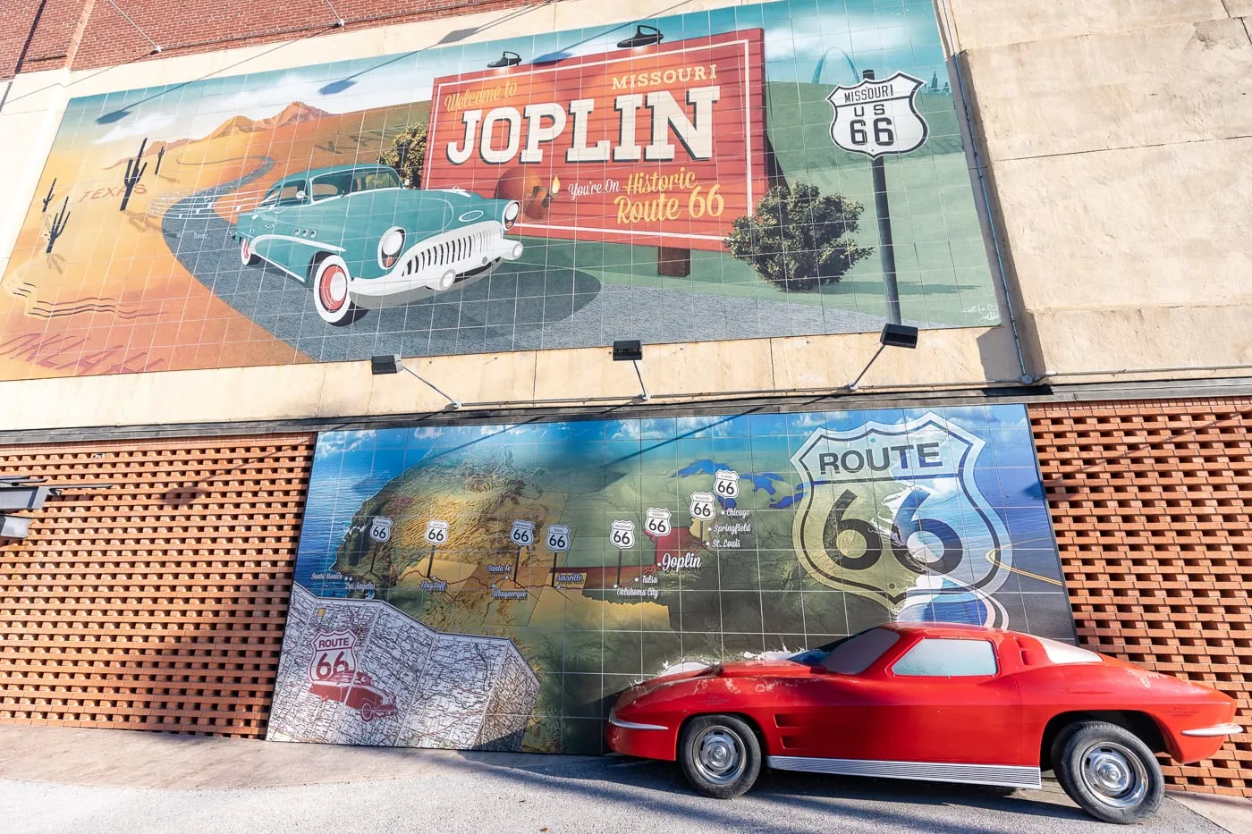 Route 66 Mural Park in Joplin, Missouri