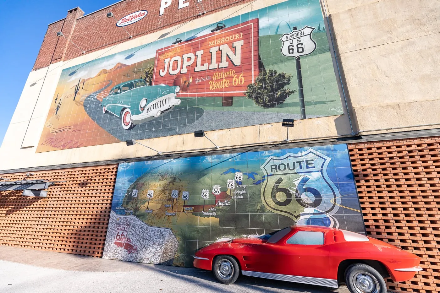 Route 66 Mural Park in Joplin, Missouri