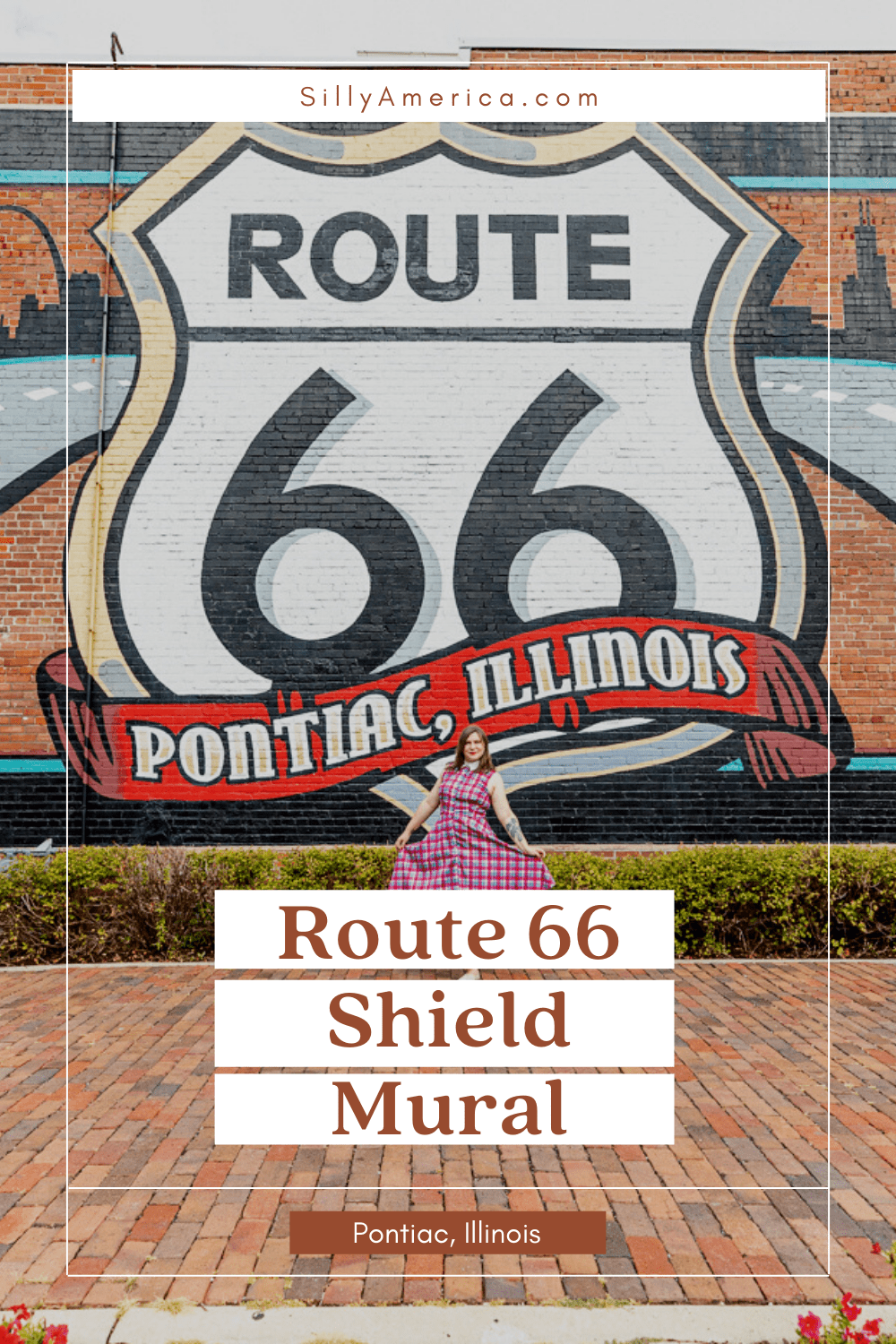 They say go big or go home. And this Route 66 stop is BIG: the Route 66 Shield Mural in Pontiac, Illinois is one of the most photographed murals on the Mother Road.  #RoadTrips #RoadTripStop #Route66 #Route66RoadTrip #IllinoisRoute66 #Illinois #IllinoisRoadTrip #IllinoisRoadsideAttractions #RoadsideAttractions #RoadsideAttraction #RoadsideAmerica #RoadTrip