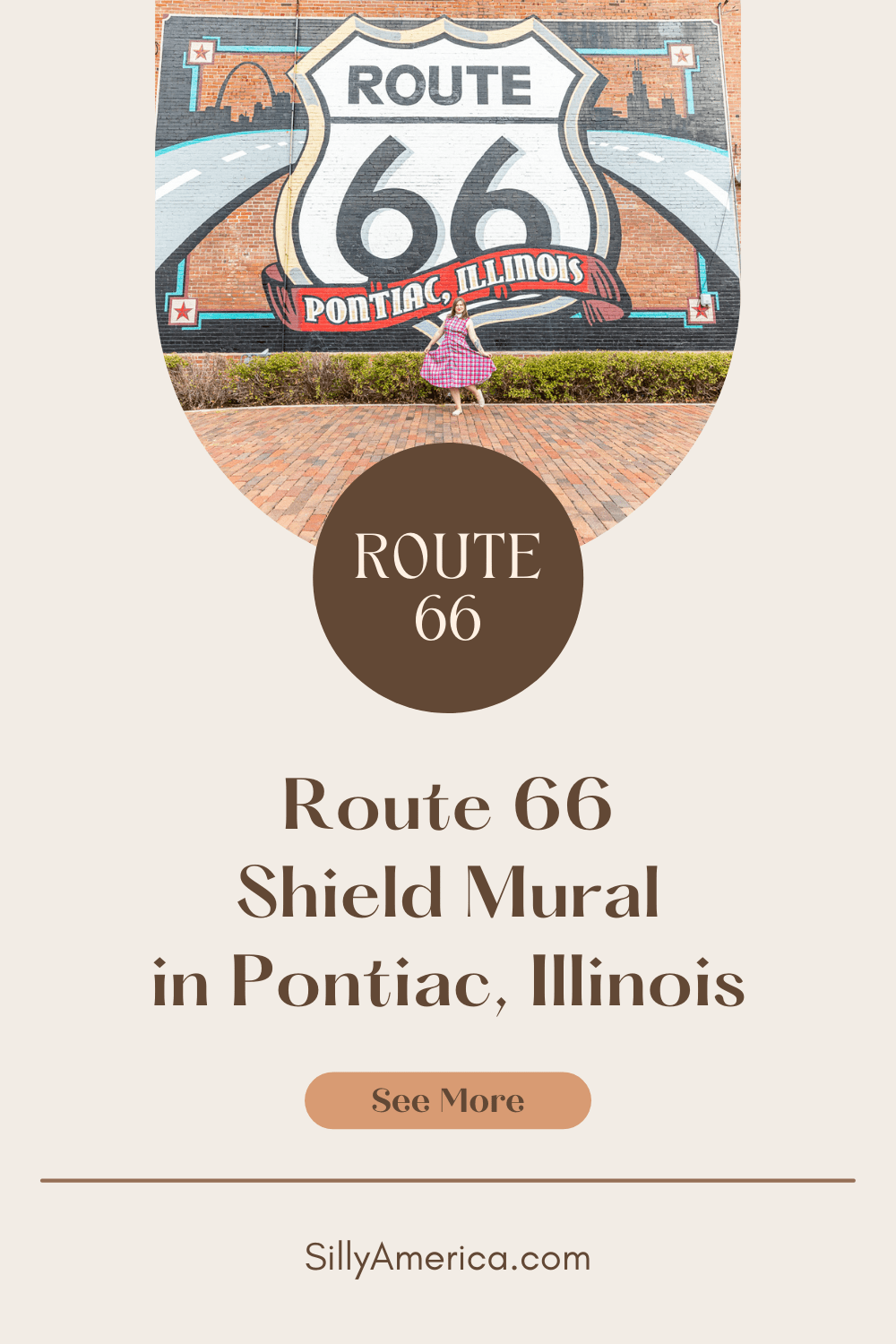 They say go big or go home. And this Route 66 stop is BIG: the Route 66 Shield Mural in Pontiac, Illinois is one of the most photographed murals on the Mother Road.  #RoadTrips #RoadTripStop #Route66 #Route66RoadTrip #IllinoisRoute66 #Illinois #IllinoisRoadTrip #IllinoisRoadsideAttractions #RoadsideAttractions #RoadsideAttraction #RoadsideAmerica #RoadTrip