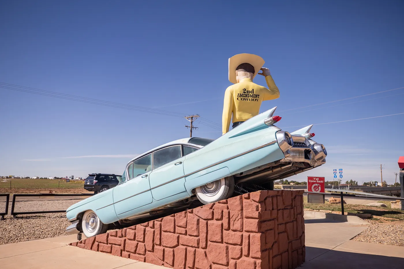 2nd Amendment Cowboy Muffler Man in Amarillo, Texas Route 66 roadside attraction