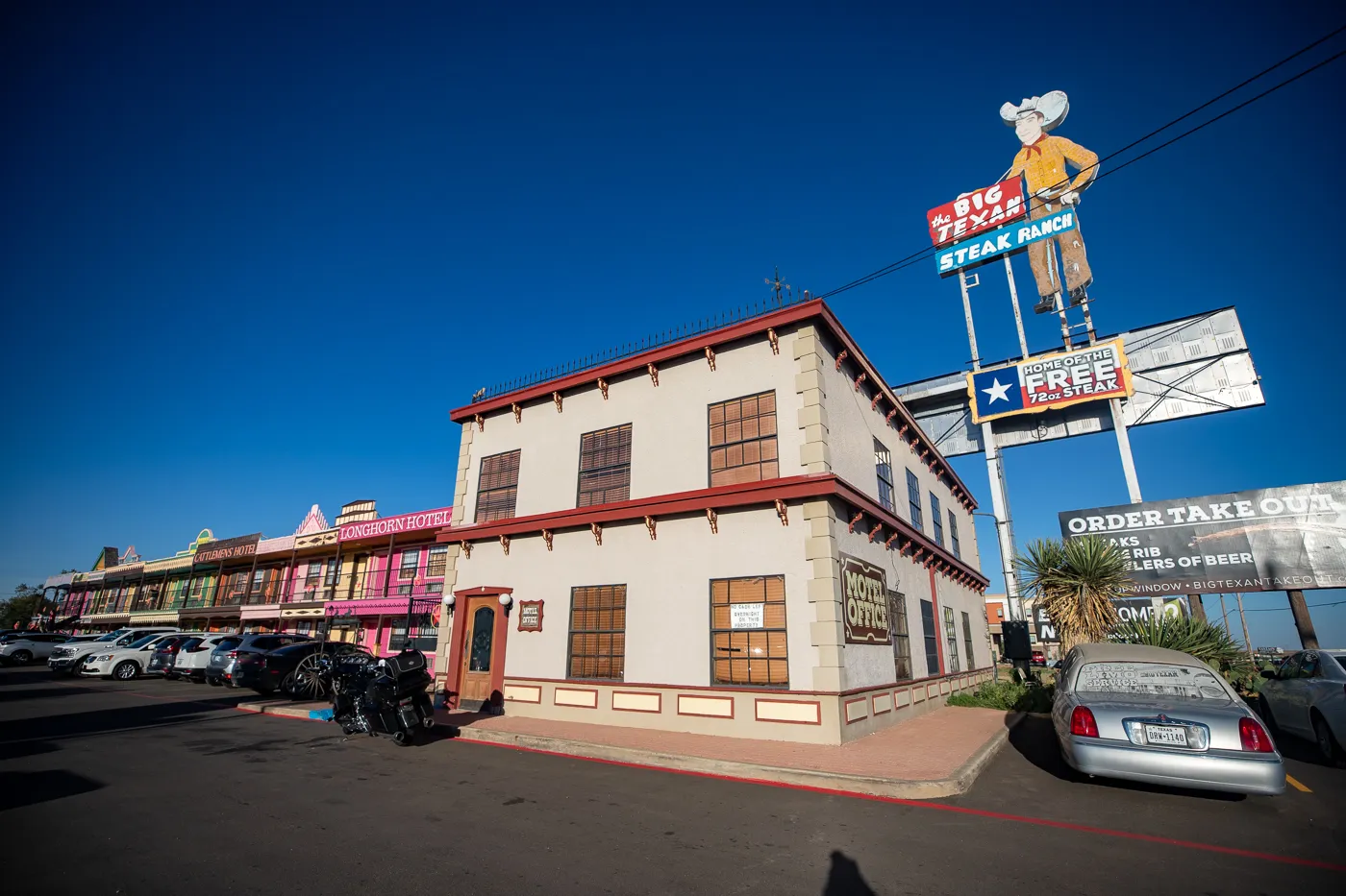 Big Texan Motel in Amarillo, Texas - Route 66 hotel at the Big Texan Steakhouse